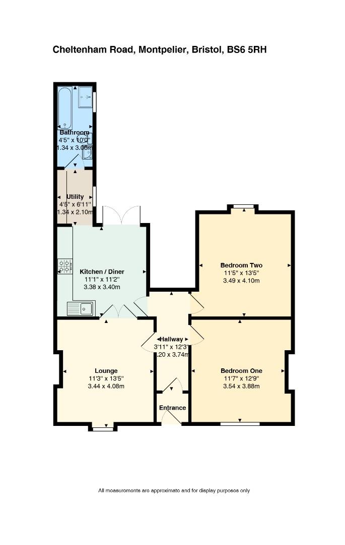 Floorplan for Cheltenham Road, Montpellier, Bristol